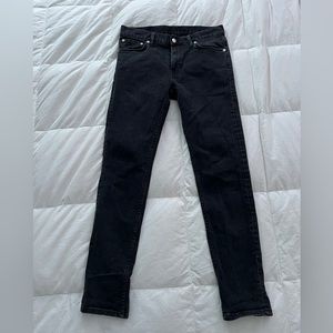 Weekday Friday Mens Slim Jeans Black 30/32